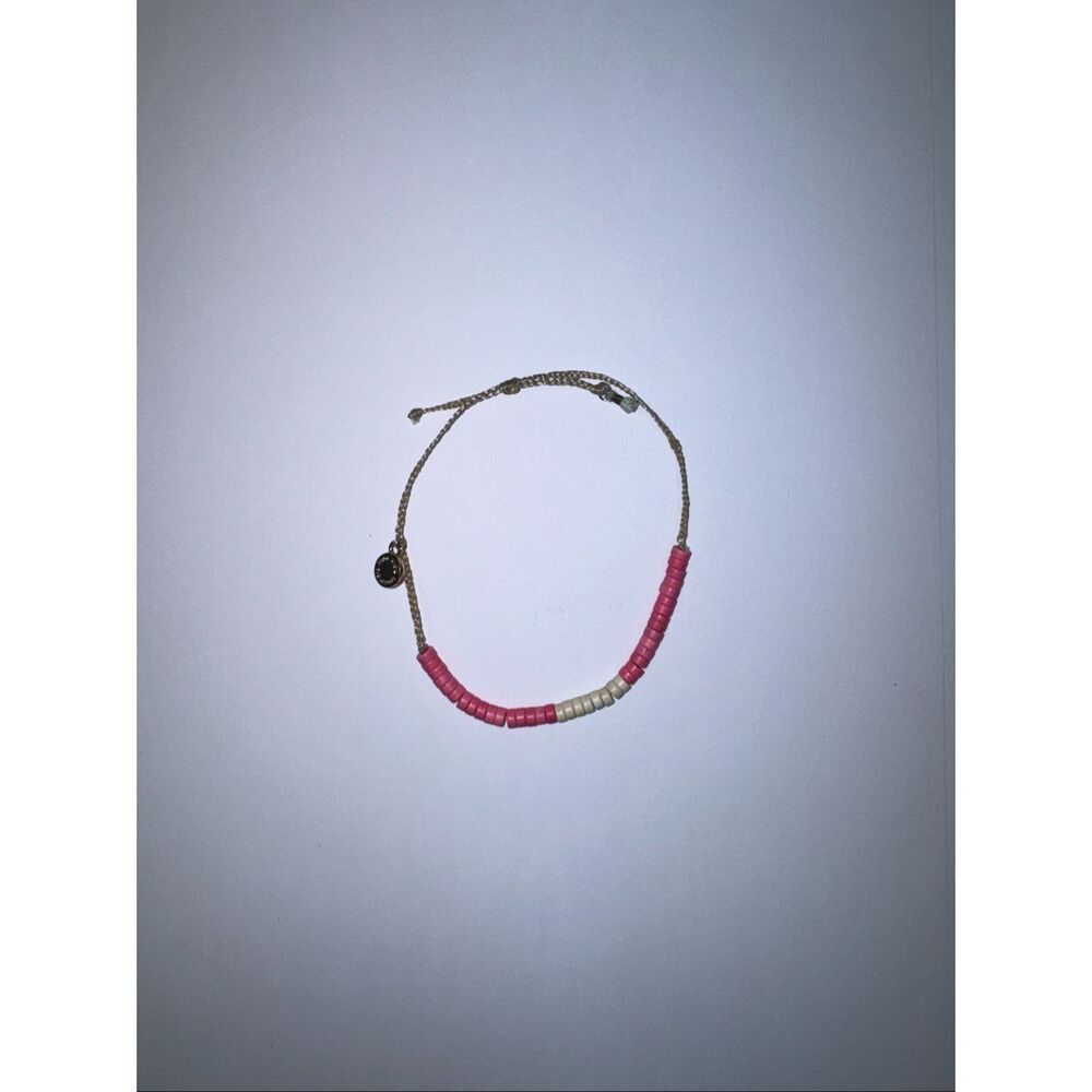 Pura Vida Pink and White Beaded Bracelet